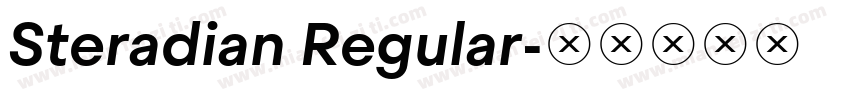 Steradian Regular字体转换